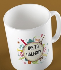 Jak to daleko circle kubek biały universal