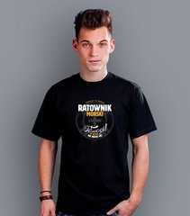 Ratownik morski t-shirt męski czarny xxl