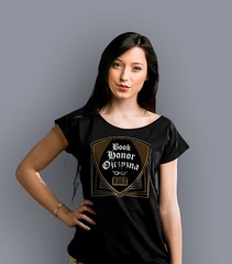 Book honor ojczyzna ml t-shirt damski czarny s
