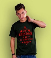 Last kristmas t-shirt męski ciemnozielony m