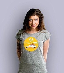 Auto jak to daleko t-shirt damski jasny melanż xl
