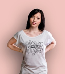 Travel t-shirt damski biały xl