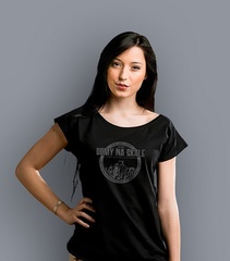Domy na skale t-shirt damski czarny m