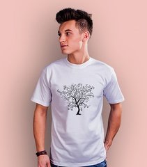 Drzewo t-shirt męski biały s