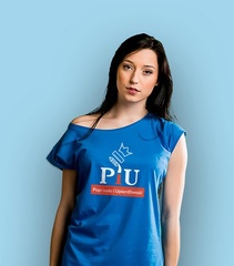 Poprawki i upierdliwość t-shirt damski niebieski xs