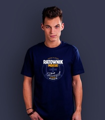 Ratownik morski t-shirt męski granatowy l