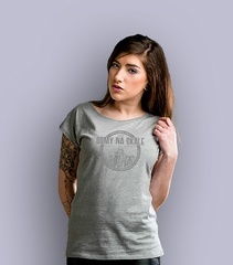 Domy na skale t-shirt damski jasny melanż l