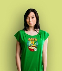 Manna t-shirt damski zielony xs