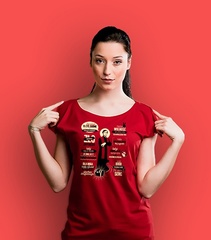 Popiełuszko t-shirt damski czerwony xl