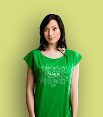 Travel t-shirt damski zielony xl