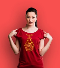 Bardzo umiłowałam t-shirt damski czerwony l