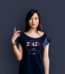 Zołza t-shirt damski granatowy xs