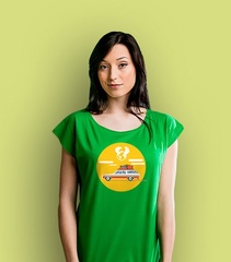 Auto jak to daleko t-shirt damski zielony xs