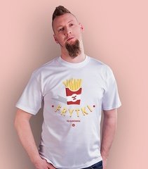 Frytki to surówka t-shirt męski biały xxl