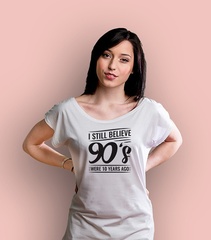 I still believe 90’s were 10 years ago t-shirt damski biały xs