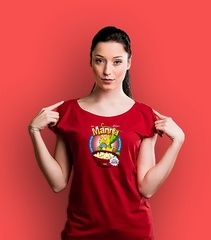 Manna t-shirt damski czerwony s