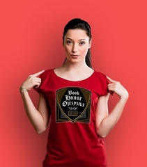 Book honor ojczyzna ml t-shirt damski czerwony xl