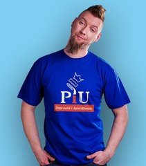 Poprawki i upierdliwość t-shirt męski niebieski xl