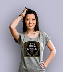Book honor ojczyzna ml t-shirt damski jasny melanż xl