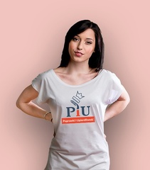 Poprawki i upierdliwość t-shirt damski biały s