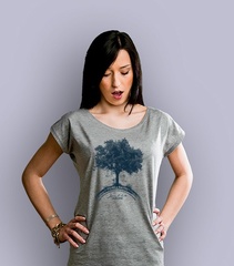 Fides t-shirt damski jasny melanż xl