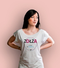 Zołza t-shirt damski biały xl