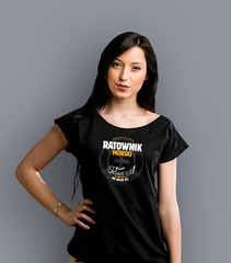 Ratownik morski t-shirt damski czarny s