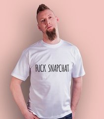 Fuck snapchat t-shirt męski biały xl