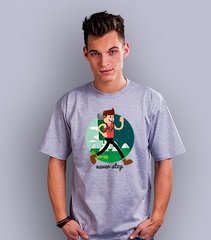 Never stop jak to daleko t-shirt męski jasny melanż xxl