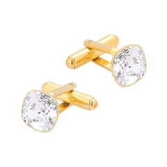 Spinki do mankietów z kryształami swarovski /srebro pr. 925/ 006
