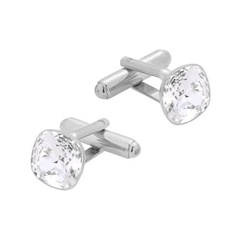 Spinki do mankietów z kryształami swarovski /srebro pr. 925/ 025