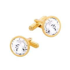 Spinki do mankietów z kryształami swarovski /srebro pr. 925/ 013