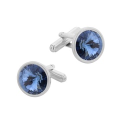 Spinki do mankietów z kryształami swarovski /srebro pr. 925/ 002 sp