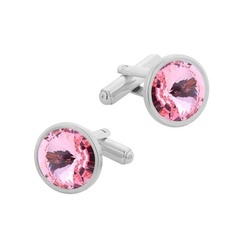 Spinki do mankietów z kryształami swarovski /srebro pr. 925/ 001 sp