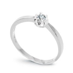 Staviori pierścionek zaręczynowy z diament z białego złota 0,750. 