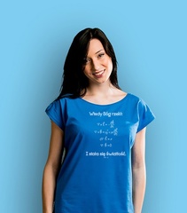 I stała się jasność t-shirt damski niebieski xs