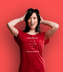 I stała się jasność t-shirt damski czerwony l