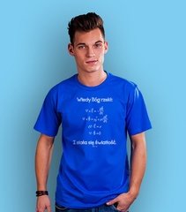 I stała się jasność t-shirt męski niebieski s