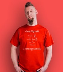 I stała się jasność t-shirt męski czerwony xl