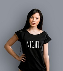 Night t-shirt damski czarny l