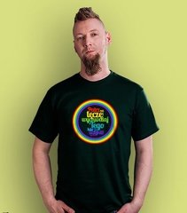 Patrz na tęczę t-shirt męski ciemnozielony xl