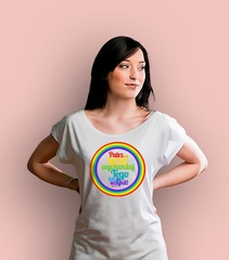 Patrz na tęczę t-shirt damski biały xs