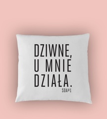 Dziwne u mnie działa poduszka biała u