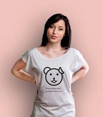 Pocałujcie misia t-shirt damski biały xs