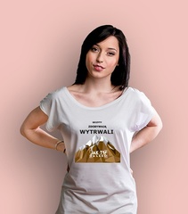Szczyty zdobywają wytrwali t-shirt damski biały xs