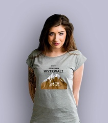 Szczyty zdobywają wytrwali t-shirt damski jasny melanż l