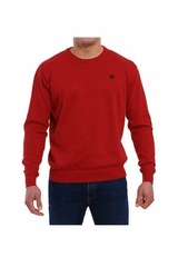 Sweter r-logo bordowy pierre cardin