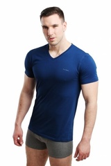 Koszulka męska vneck granatowa pierre cardin