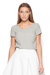 Zielony t-shirt z delikatny wzorem