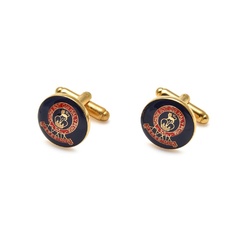 Eleganckie spinki do mankietów hussars blue w kolorze złotym